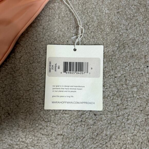 NWT Mara Hoffman Zoa Hipster Bikini Bottom Pink Beach Surf Paddle Size M - Picture 5 of 5